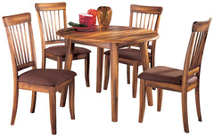 Best Furniture Outlet - Ashley Furniture - Berringer Dining Room - Dining Table and 4 Chairs / Rustic Brown - D199D13