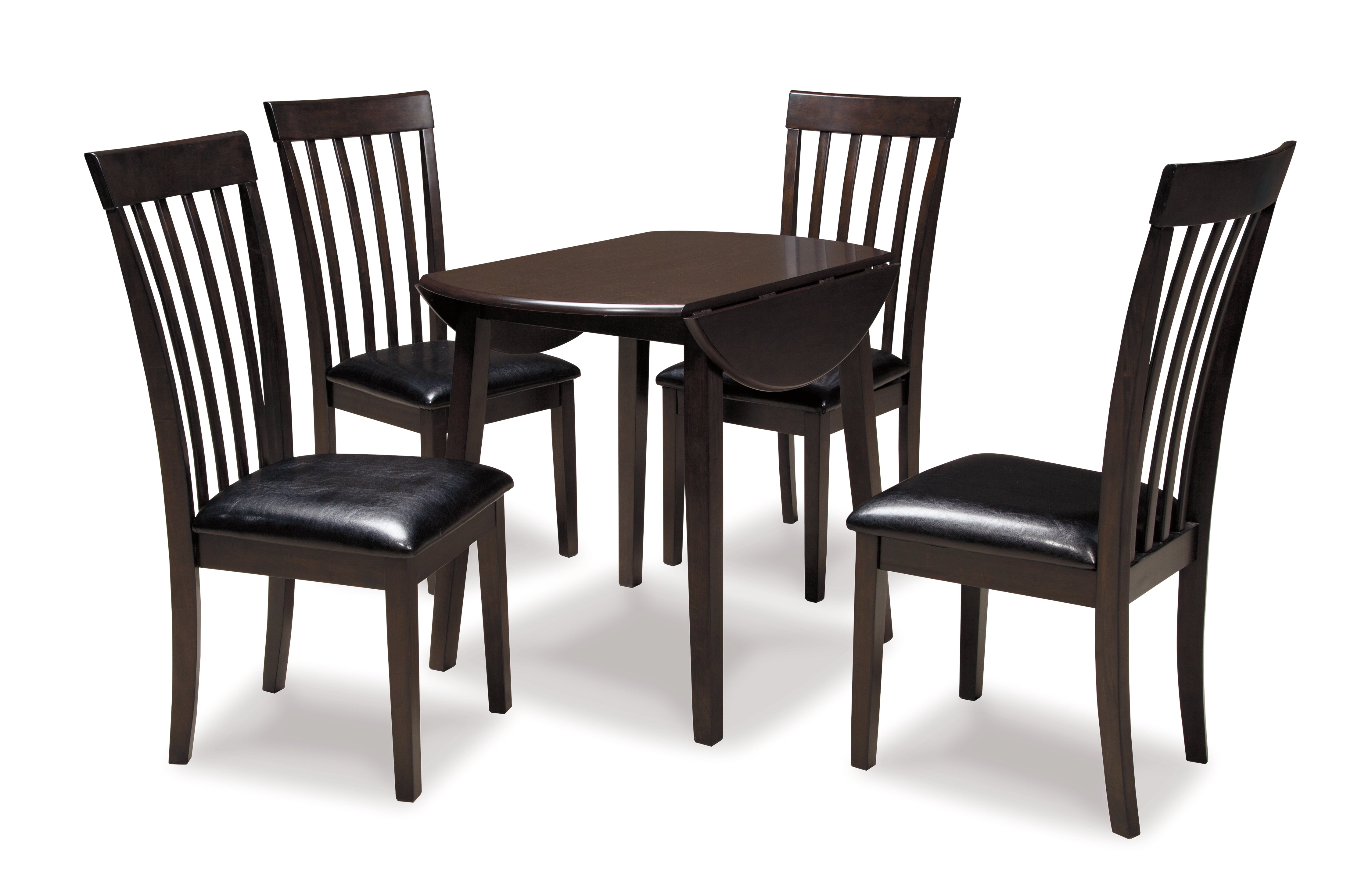 Best Furniture Outlet - Ashley Furniture - Hammis Dining Room - Dining Table and 4 Chairs / Dark Brown - D310D1