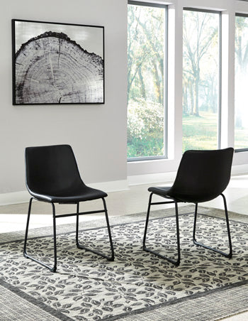 Best Furniture Outlet - Ashley Furniture - Centiar Dining Room - Dining Chair (Set of 2) / Black - D372-06X2