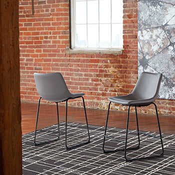 Best Furniture Outlet - Ashley Furniture - Centiar Dining Room - Counter Height Bar Stool (Set of 2) / Gray - D372-824X2