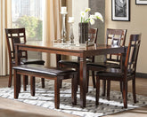 Best Furniture Outlet - Ashley Furniture - Bennox Dining Room - DRM Counter Table Set (5/CN) / Brown - D384-223