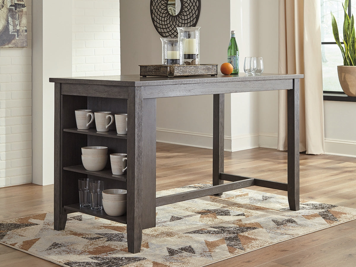 Best Furniture Outlet - Ashley Furniture - Caitbrook Dining Room - RECT DRM Counter TBL Set(7/CN) / Gray - D388-423