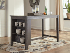 Best Furniture Outlet - Ashley Furniture - Caitbrook Dining Room - RECT DRM Counter TBL Set(7/CN) / Gray - D388-423