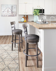 Best Furniture Outlet - Ashley Furniture - Caitbrook Dining Room - Tall UPH Swivel Barstool(1/CN) / Gray - D388-230