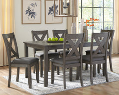 Best Furniture Outlet - Ashley Furniture - Caitbrook Dining Room - RECT DRM Table Set (7/CN) / Gray - D388-425