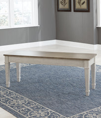 Best Furniture Outlet - Ashley Furniture - Skempton Dining Room - Storage Bench / White/Light Brown - D394-00