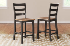Best Furniture Outlet - Ashley Furniture - Gesthaven Dining Room - Counter Height Barstool (Set of 2) / Natural/Brown - D396-124X2