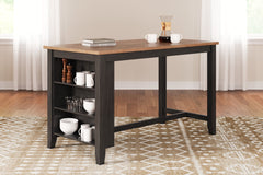 Best Furniture Outlet - Ashley Furniture - Gesthaven Dining Room - RECT Dining Room Counter Table / Natural/Brown - D396-13