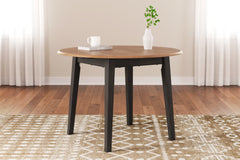 Best Furniture Outlet - Ashley Furniture - Gesthaven Dining Room - Round DRM Drop Leaf Table / Natural/Brown - D396-15
