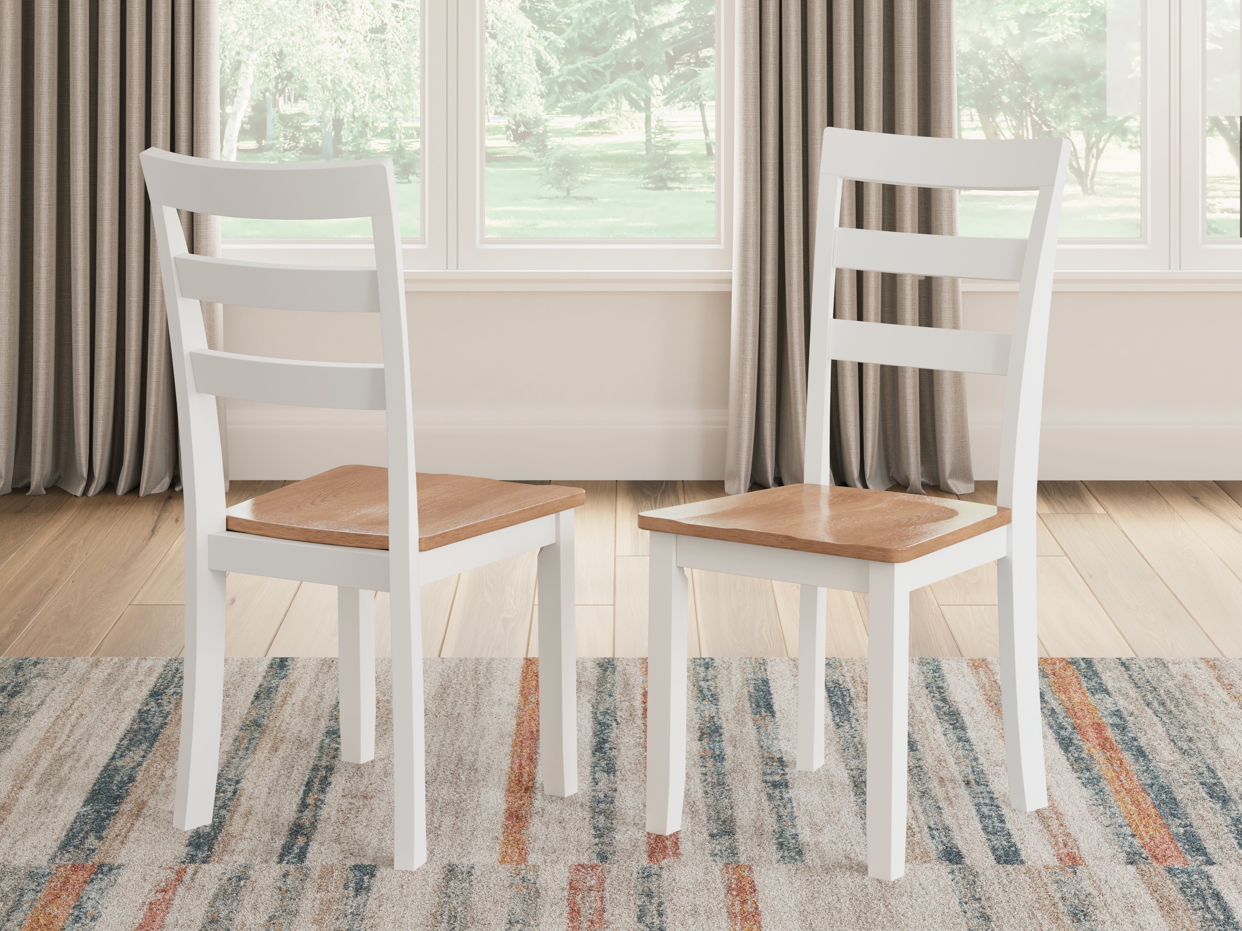 Best Furniture Outlet - Ashley Furniture - Gesthaven Dining Room - Dining Chair (Set of 2) / Natural/White - D398-01X2