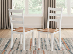 Best Furniture Outlet - Ashley Furniture - Gesthaven Dining Room - Dining Chair (Set of 2) / Natural/White - D398-01X2