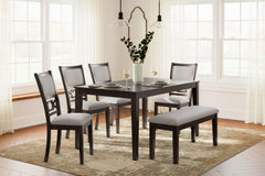Best Furniture Outlet - Ashley Furniture - Langwest Dining Room - Dining Room Table Set (6/CN) / Brown - D422-325