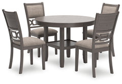 Best Furniture Outlet - Ashley Furniture - Wrenning Dining Room - DRM Counter Table Set (5/CN) / Gray - D425-223