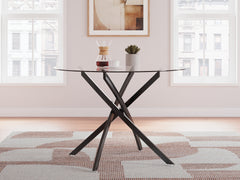 Best Furniture Outlet - Ashley Furniture - Pharwynn Dining Room - Round Dining Room Table / Black - D446-15