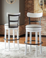 Best Furniture Outlet - Ashley Furniture - Valebeck Dining Room - UPH Swivel Stool (1/CN) / Black - D546-824