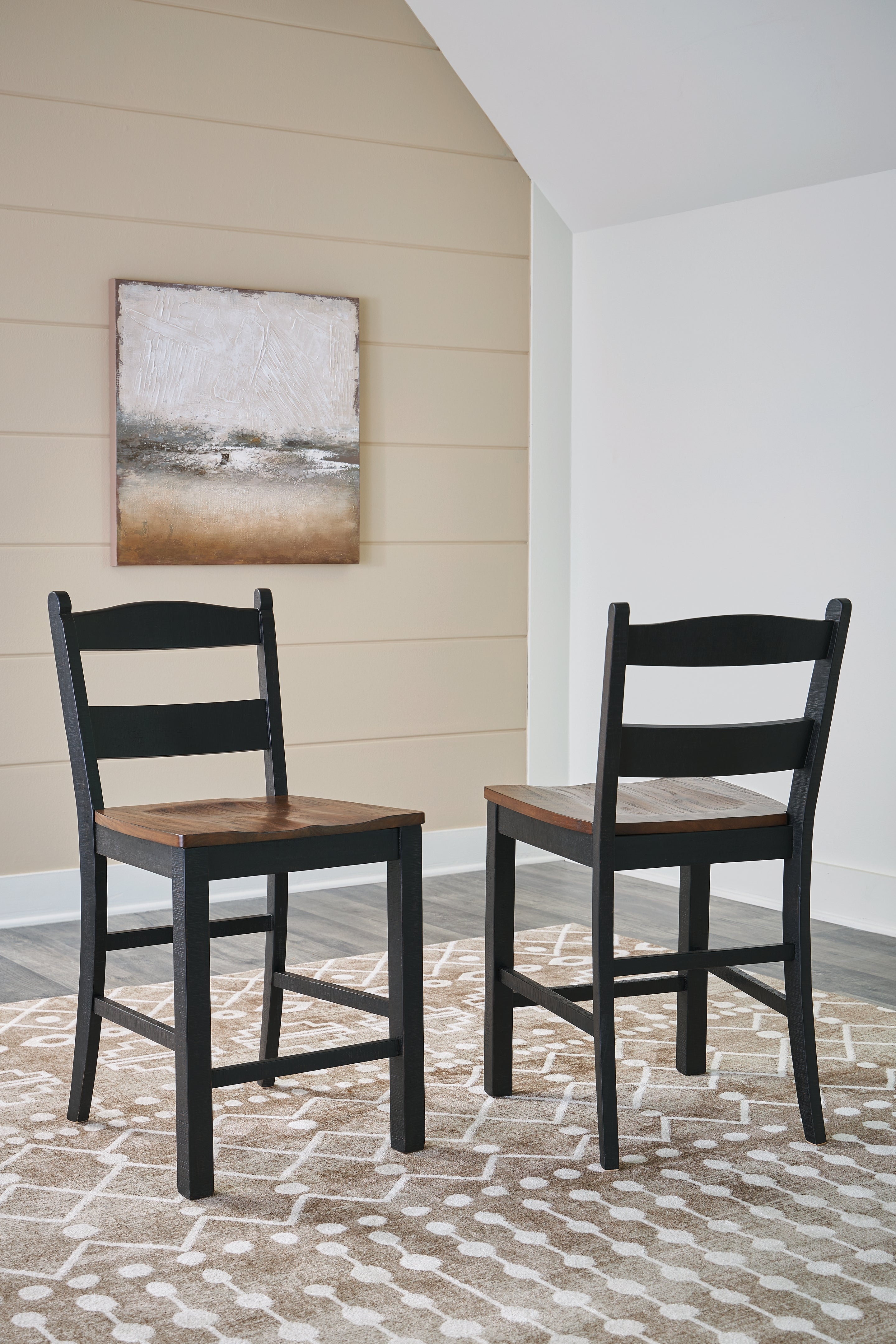 Best Furniture Outlet - Ashley Furniture - Valebeck Dining Room - Counter Height Barstool (Set of 2) / Multi - D546-724X2