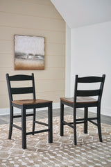 Best Furniture Outlet - Ashley Furniture - Valebeck Dining Room - Counter Height Barstool (Set of 2) / Multi - D546-724X2