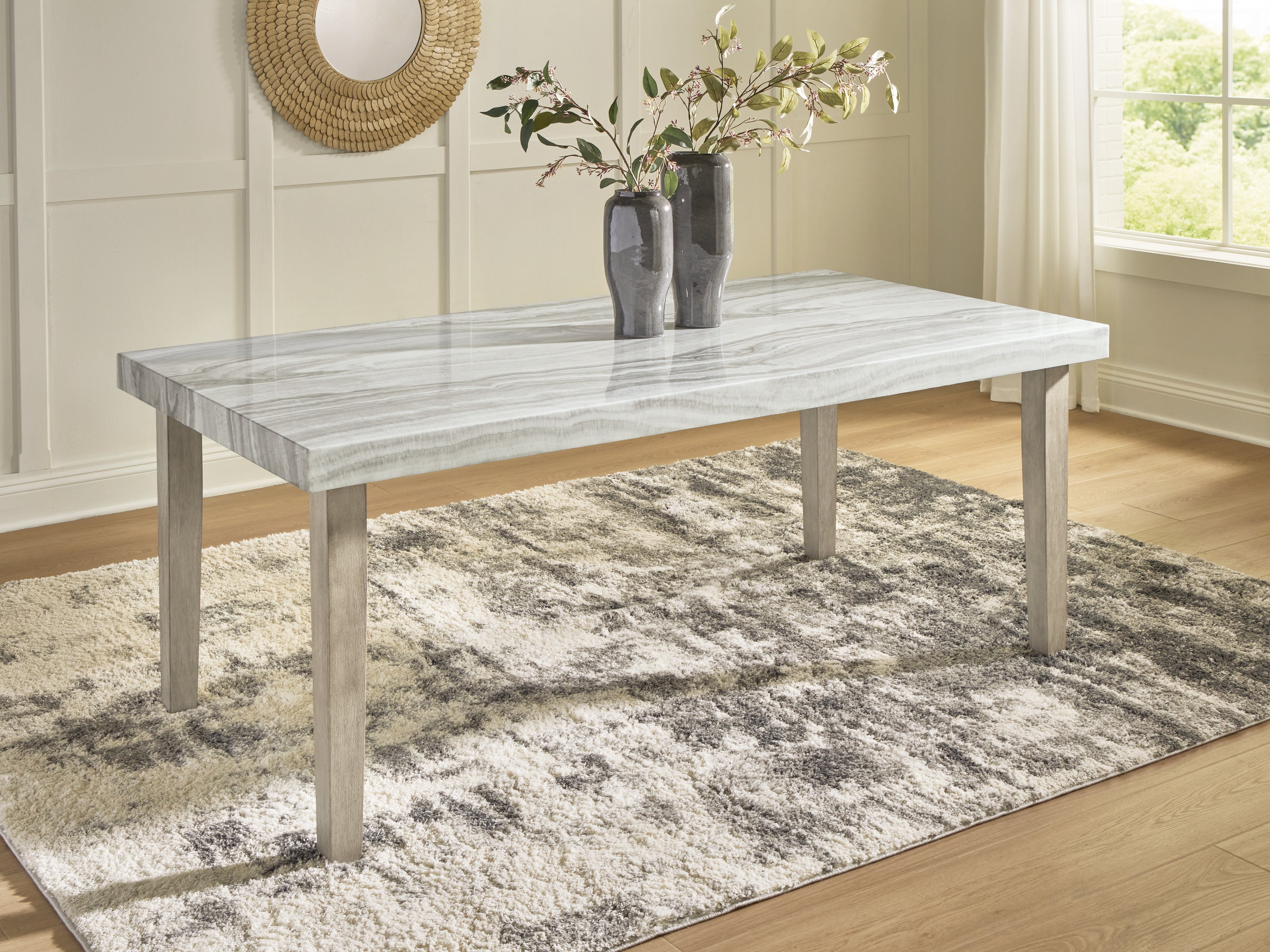 Best Furniture Outlet - Ashley Furniture - Larawyn Dining Room - Rectangular Dining Room Table / Bisque - PCD575-25