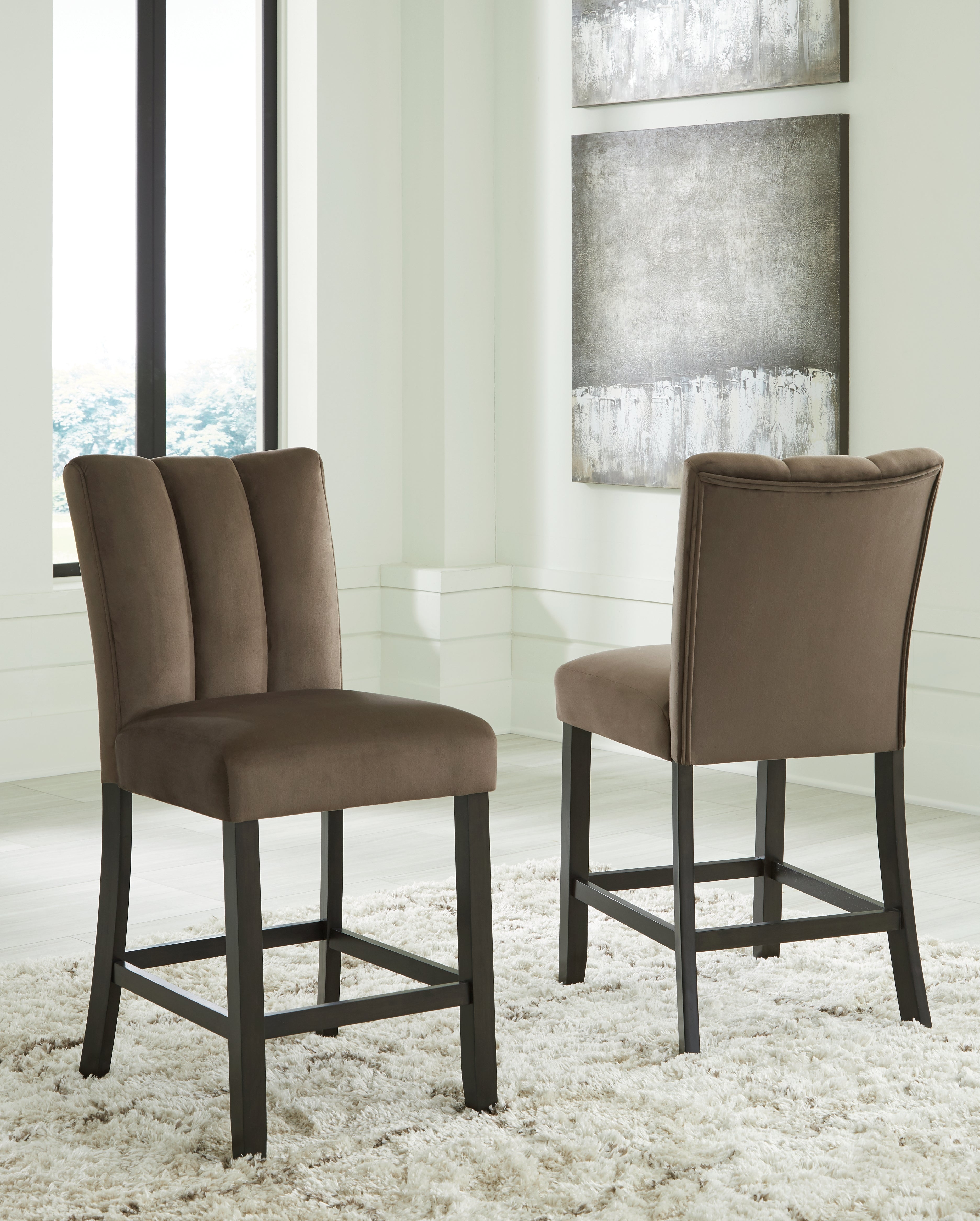 Best Furniture Outlet - Ashley Furniture - Jeshina Counter Height Barstool (Set of 2) - Counter Height Barstool (Set of 2) / Mocha - PCD581-124X2