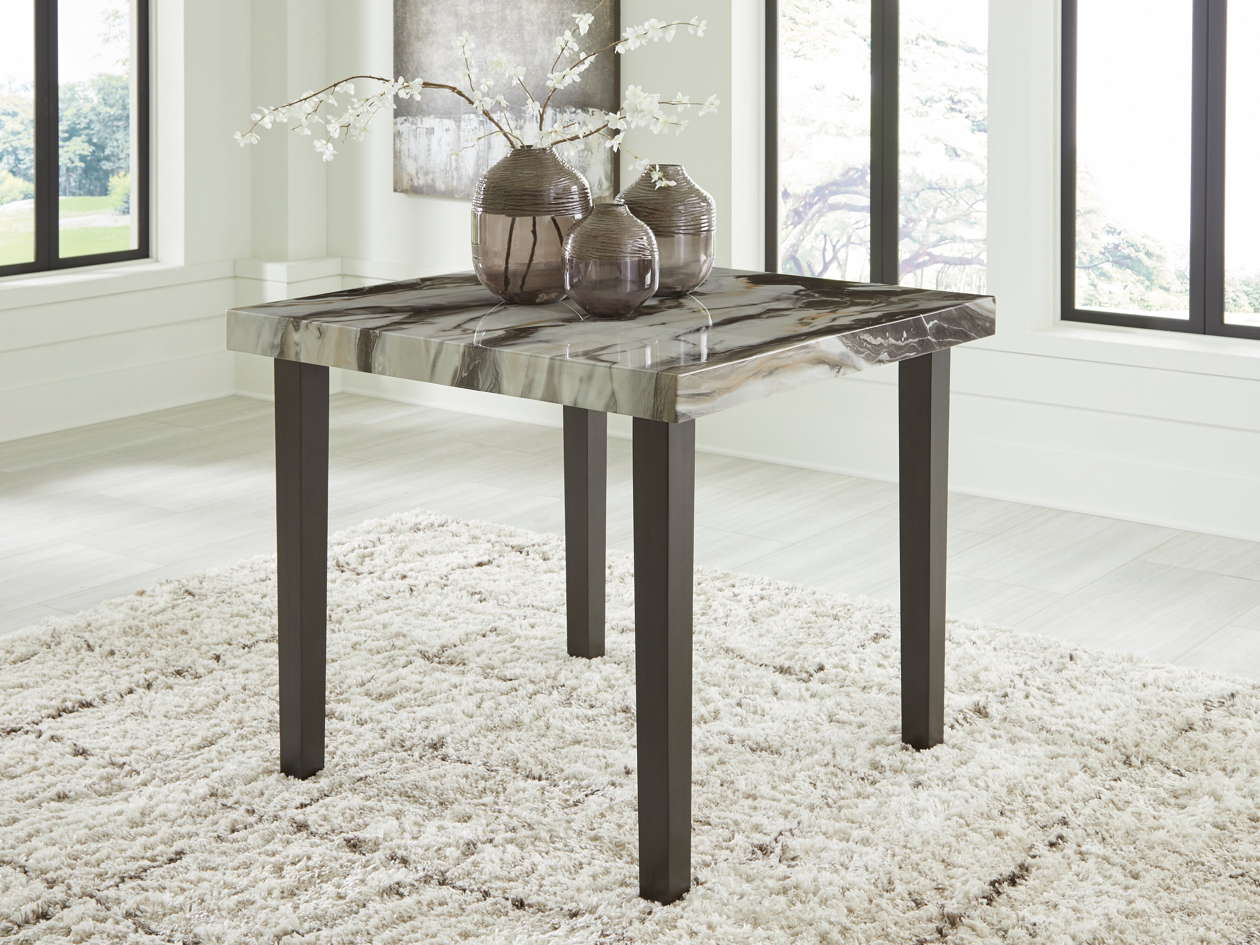 Best Furniture Outlet - Ashley Furniture - Jeshina Counter Height Dining Table - Square DRM Counter Table / Dark Brown/Beige - PCD581-13