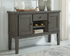 Best Furniture Outlet - Ashley Furniture - Hallanden Dining Room - Dining Room Server / Gray / 56"W x 18"D x 38"H - D589-60
