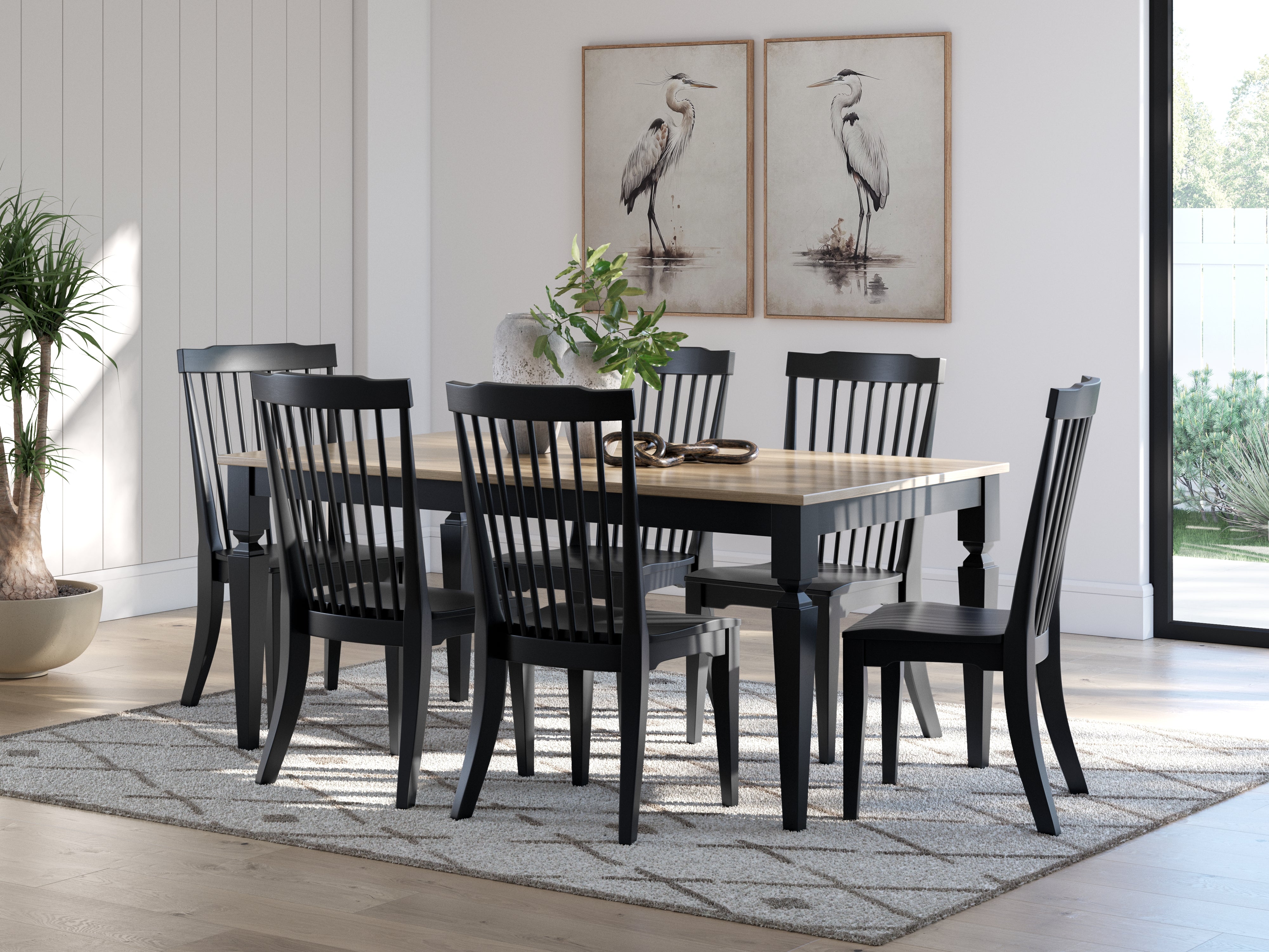 Best Furniture Outlet - Ashley Furniture - Brenkerton Dining Room - Dining Table and 6 Chairs - PCD591D2