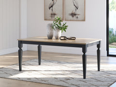 Best Furniture Outlet - Ashley Furniture - Brenkerton Dining Table - Rectangular Dining Room Table / Grayish Brown/Black - PCD591-25