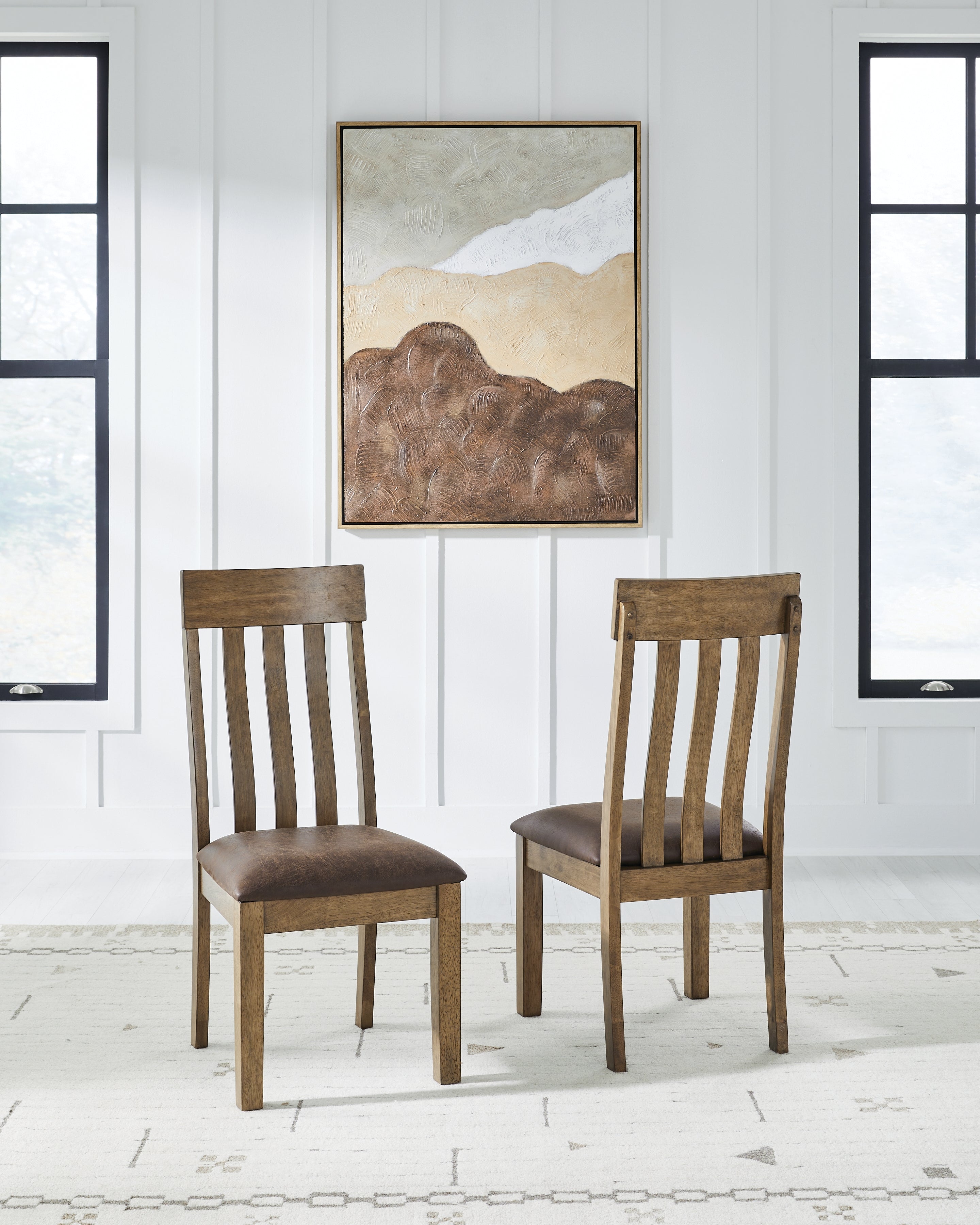 Best Furniture Outlet - Ashley Furniture - Urbinforte Dining Room - Dining Chair (Set of 2) / Light Brown - PCD592-01X2