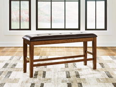 Best Furniture Outlet - Ashley Furniture - Ralene Dining Room - DBL Counter UPH Bench (1/CN) / Medium Brown - D594-09