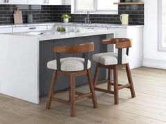 Best Furniture Outlet - Ashley Furniture - Ralene Dining Room - Counter Height Barstool (Set of 2) / Medium Brown - D594-224X2