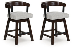Best Furniture Outlet - Ashley Furniture - Haddigan Dining Room - Counter Height Barstool (Set of 2) / Dark Brown - D596-224X2