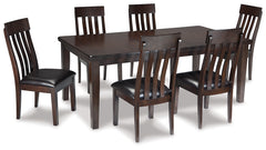 Best Furniture Outlet - Ashley Furniture - Haddigan Dining Room - Dining Table and 6 Chairs / Dark Brown - D596D3