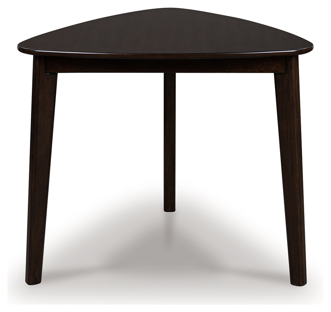 Best Furniture Outlet - Ashley Furniture - Mallenette Dining Table - Triangle Dining Room Table / Merlot - PCD607-16