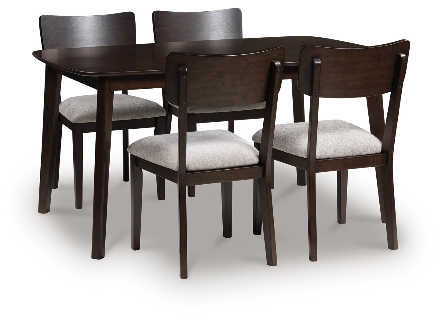 Best Furniture Outlet - Ashley Furniture - Mallenette Dining Table and 4 Chairs (Set of 5) - Dining Room Table Set (5/CN) / Merlot - PCD607-225