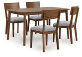 Best Furniture Outlet - Ashley Furniture - Tameride Dining Table and 4 Chairs (Set of 5) - Dining Room Table Set (5/CN) / Brown - PCD609-225
