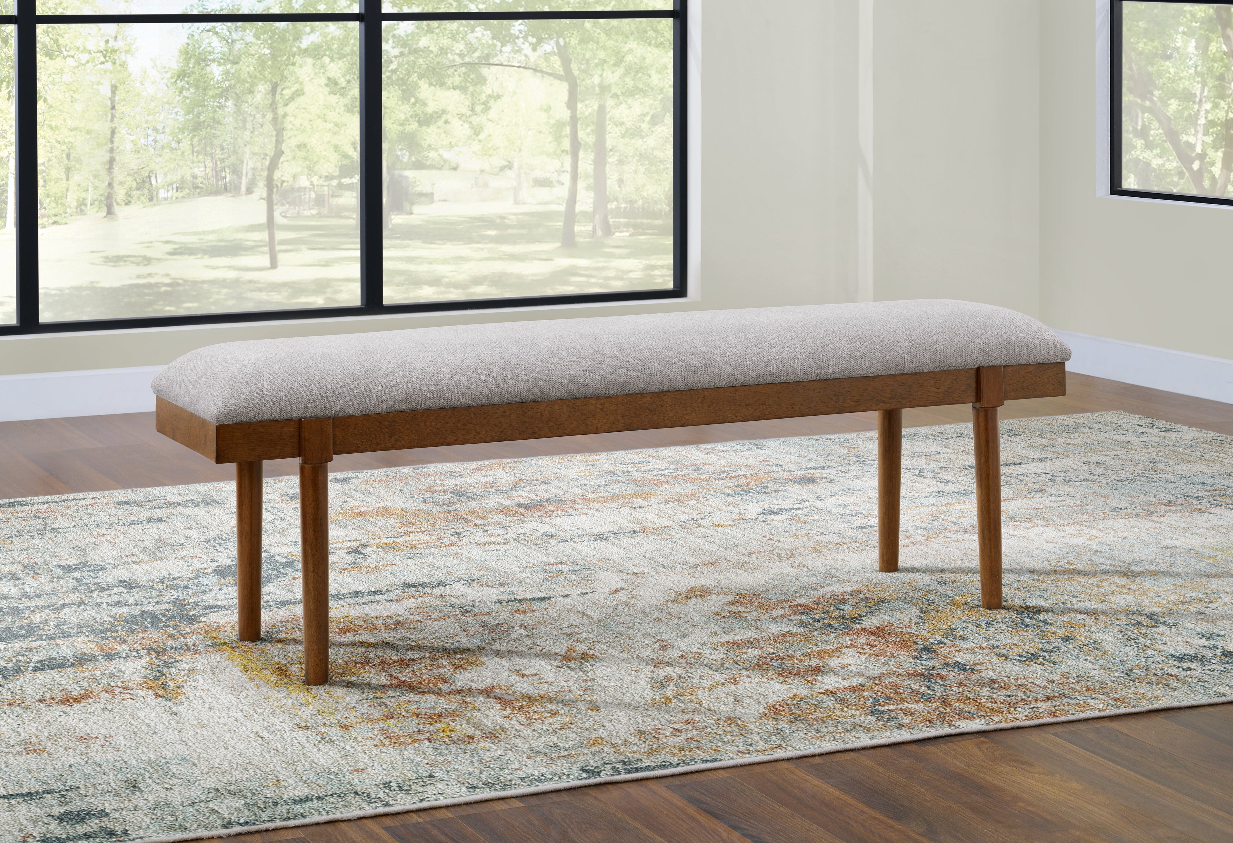 Best Furniture Outlet - Ashley Furniture - Lyncott Dining Room - Large UPH Dining Room Bench / Gray/Brown - D615-00