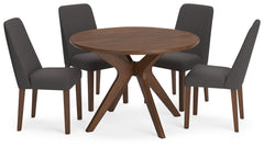 Best Furniture Outlet - Ashley Furniture - Lyncott Dining Room - Dining Table and 4 Chairs / Brown - D615D7