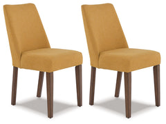Best Furniture Outlet - Ashley Furniture - Lyncott Dining Room - Dining Chair (Set of 2) / Mustard/Brown - D615-04X2