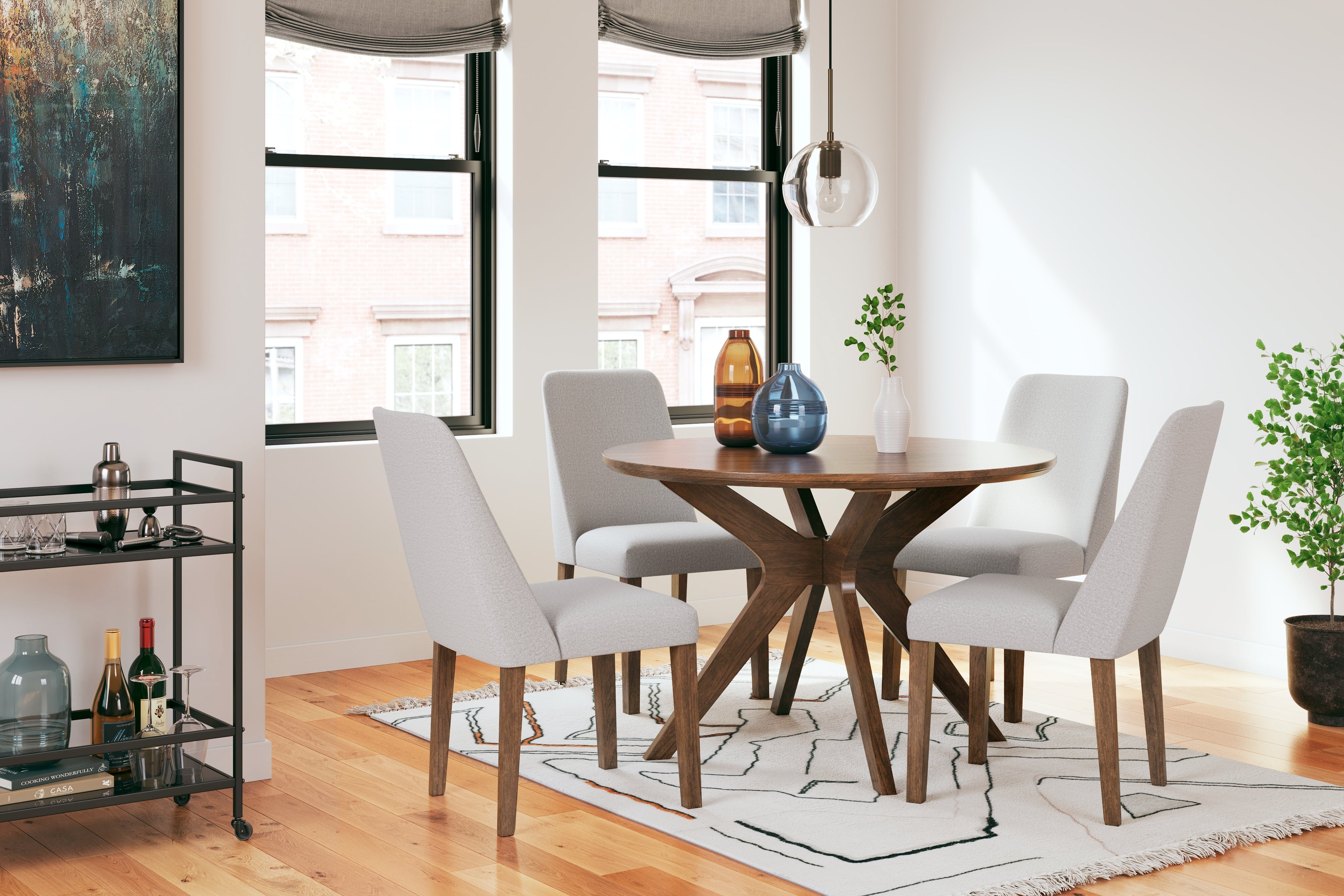 Best Furniture Outlet - Ashley Furniture - Lyncott Dining Room - Dining Table and 4 Chairs / Multi - D615D1