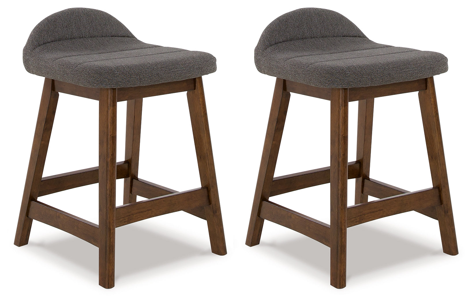 Best Furniture Outlet - Ashley Furniture - Lyncott Dining Room - Counter Height Bar Stool (Set of 2) / Charcoal/Brown - D615-224X2