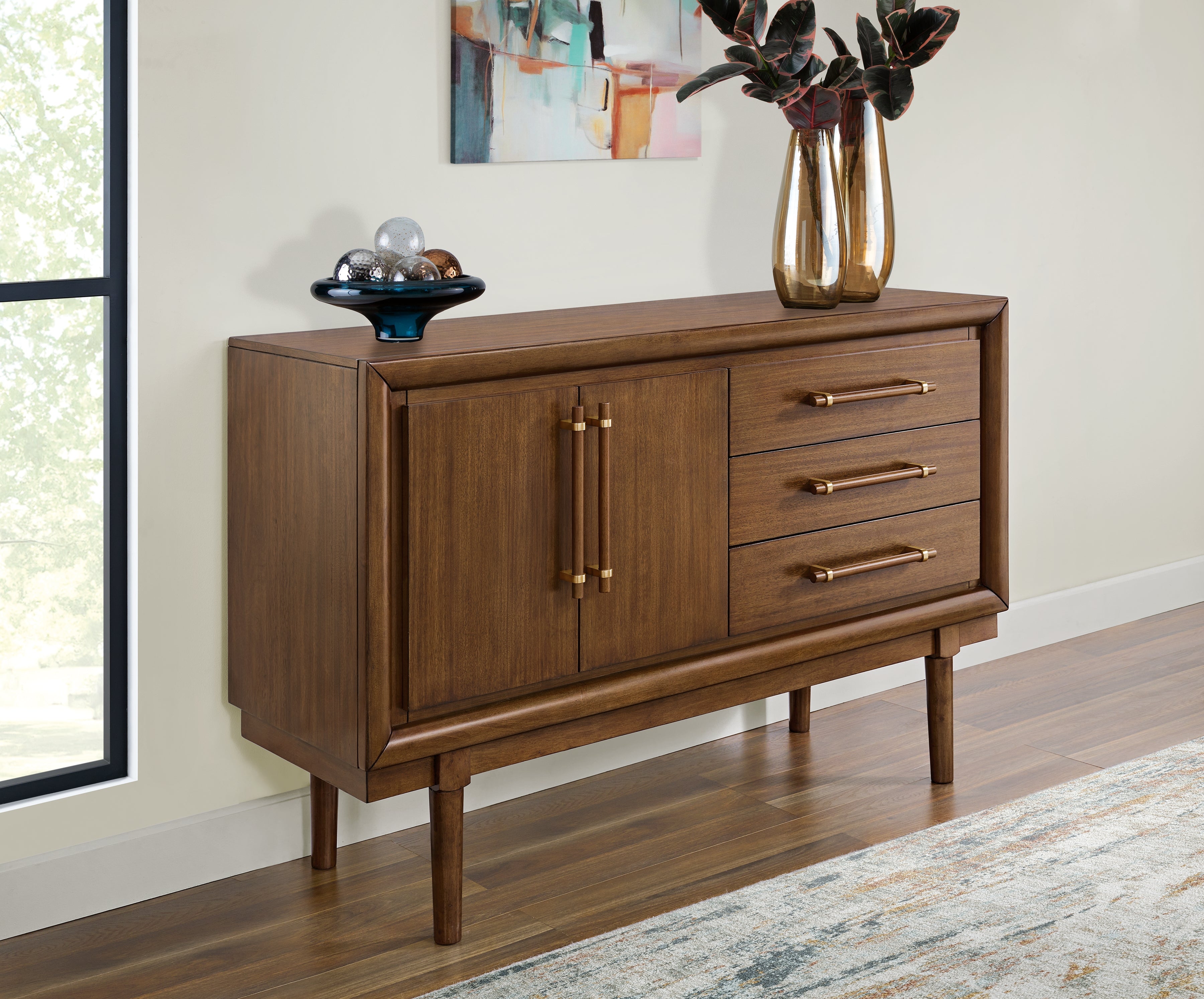 Best Furniture Outlet - Ashley Furniture - Lyncott Dining Room - Dining Room Server / Brown - D615-60