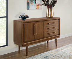 Best Furniture Outlet - Ashley Furniture - Lyncott Dining Room - Dining Room Server / Brown - D615-60