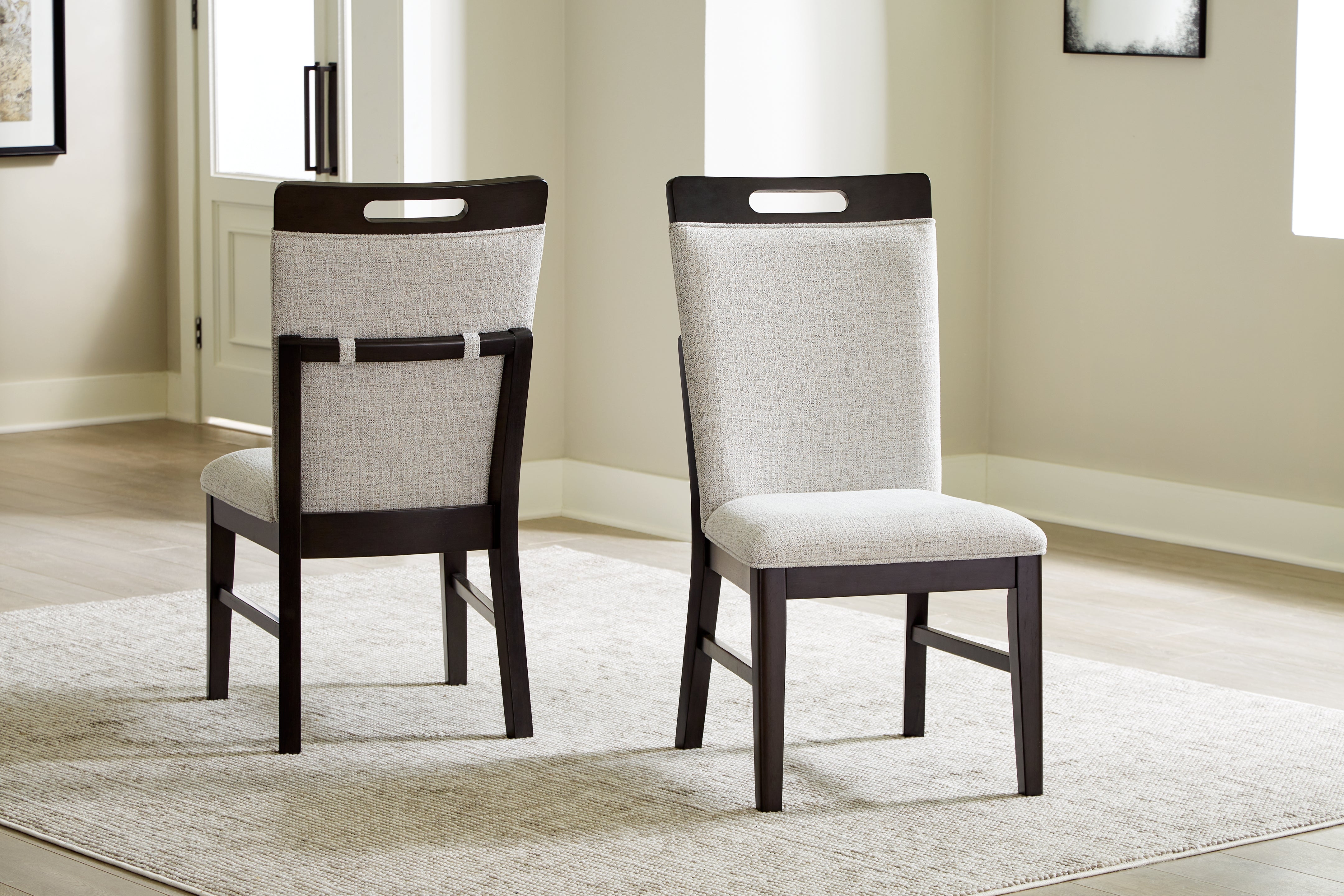 Best Furniture Outlet - Ashley Furniture - Neymorton Dining Room - Dining Chair (Set of 2) / Dark Grayish Brown - D618-01X2
