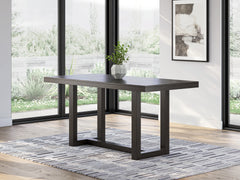 Best Furniture Outlet - Ashley Furniture - Neymorton Dining Room - RECT Dining Room Counter Table / Dark Grayish Brown - D618-13