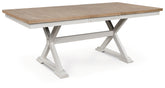 Best Furniture Outlet - Ashley Furniture - Purlaney Dining Butterfly Extension Table - RECT DRM Butterfly EXT Table / Antique White/Natural - PCD627-35