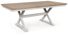 Best Furniture Outlet - Ashley Furniture - Purlaney Dining Butterfly Extension Table - RECT DRM Butterfly EXT Table / Antique White/Natural - PCD627-35