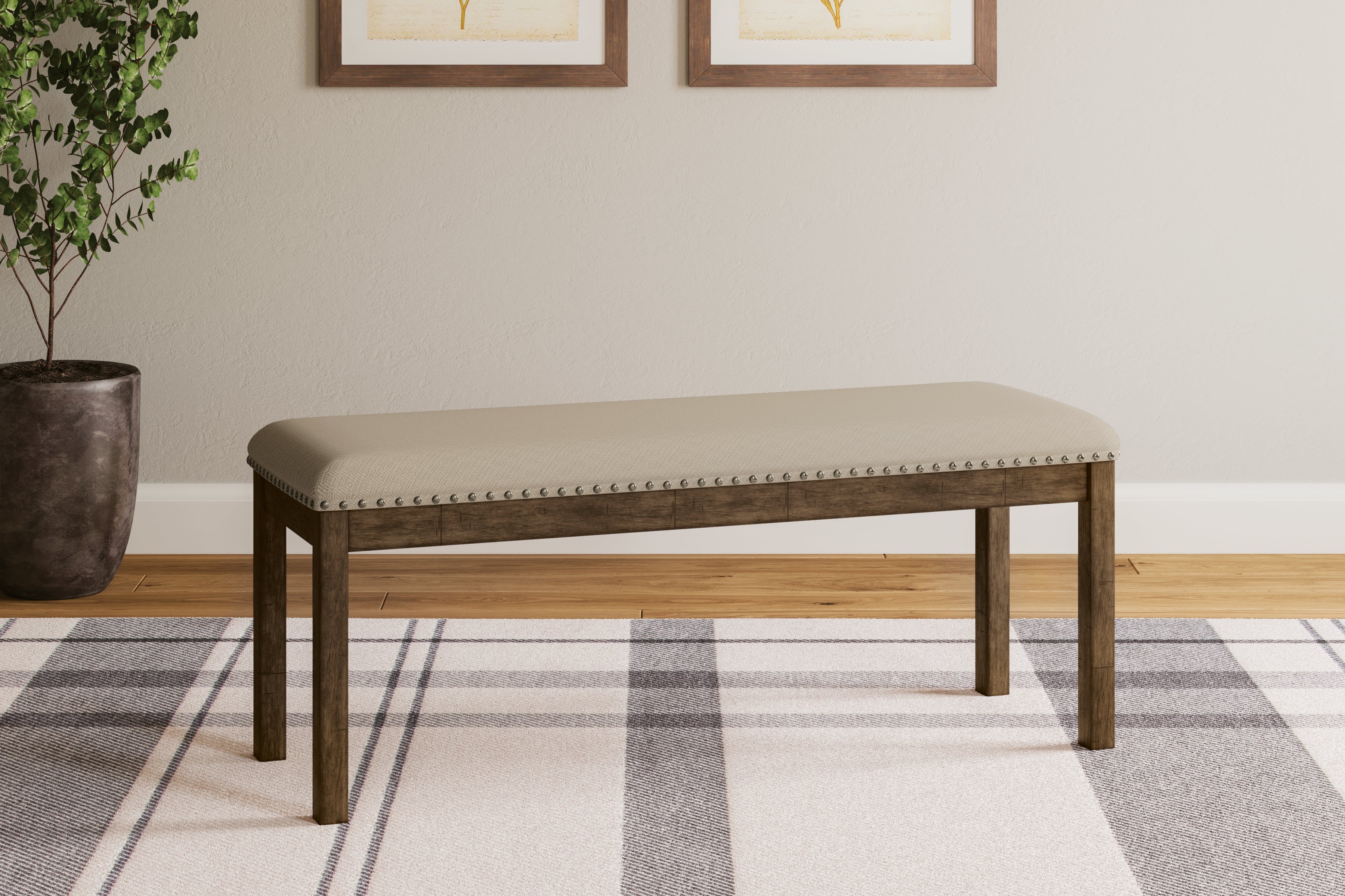 Best Furniture Outlet - Ashley Furniture - Moriville Dining Room - Upholstered Bench / Beige - D631-00