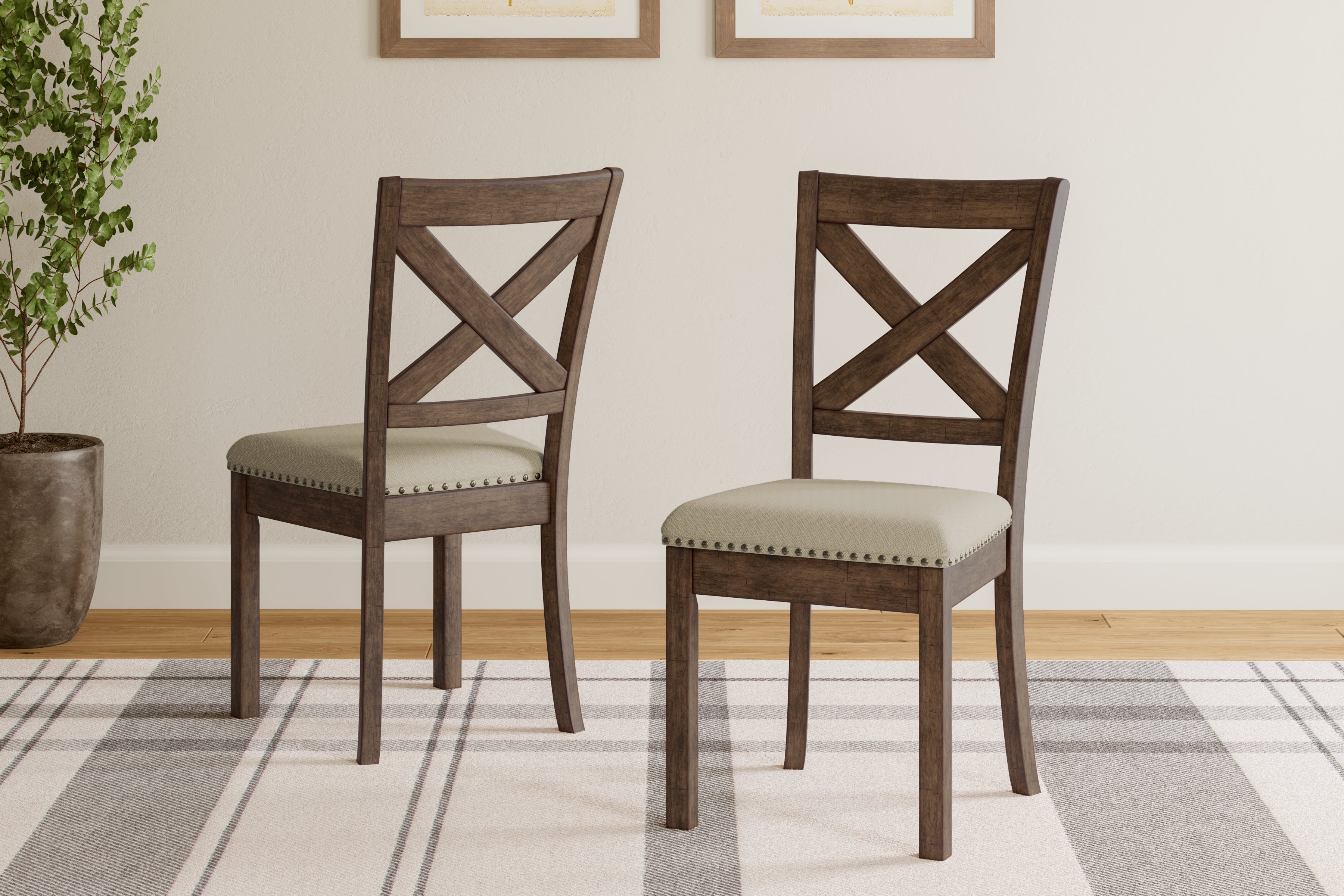 Best Furniture Outlet - Ashley Furniture - Moriville Dining Room - Dining Chair (Set of 2) / Beige - D631-01X2