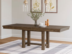 Best Furniture Outlet - Ashley Furniture - Moriville Dining Room - RECT Dining Room EXT Table / Grayish Brown - D631-45
