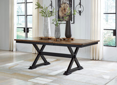 Best Furniture Outlet - Ashley Furniture - Wildenauer Dining Room - Bar Height Barstool (Set of 2) / Brown/Black - D634-230X2